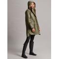 Khaki FOUR SEASONS Coated Cotton Waterproof Mid Length Coat