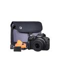 Canon Eos R100 Aps-C Camera Kit Inc Rf-S 18-45Mm Lens, 32Gb Sd Card, Additional Lp-E17 Battery, Neck Strap & Case