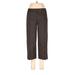 Classiques Entier Dress Pants - Mid/Reg Rise Straight Leg Cropped: Brown Bottoms - Women's Size 6