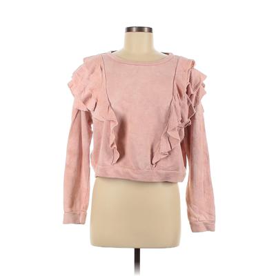 LoveShackFancy Sweatshirt: Pink Print Tops - Women's Size Medium