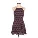 En Creme Casual Dress - A-Line Halter Sleeveless: Burgundy Dresses - Women's Size Medium