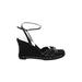 Cole Haan Wedges: Black Print Shoes - Women's Size 8 - Open Toe