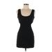 Brandy Melville Casual Dress - Mini Scoop Neck Sleeveless: Black Print Dresses