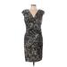 Lauren by Ralph Lauren Casual Dress - Sheath V-Neck Sleeveless: Black Dresses - Women's Size 12