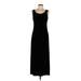 My Michelle Casual Dress - Sheath Scoop Neck Sleeveless: Black Print Dresses - Women's Size Large