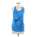 Nike Active T-Shirt: Blue Color Block Activewear - Women's Size Medium