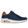 Skechers Men's Uno - Suited On Air Sneaker | Size 11.5 | Navy | Synthetic/Leather/Synthetic