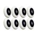 DYHQQ 85A 90mm/100mm/110mm Inline Skate Wheels with Bearing, Indoor Outdoor Roller Skate Wheels, Roller Blade Wheel Replacement, Luggage Wheels, 8 Pack,with bearings,90mm