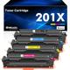 inkalfa 201X CF400X Toner Cartridges Compatible with HP 201X 201A M277dw Toner Colour Laserjet Pro M252dw M277n M274n M252n M277c6 CF400A CF401X CF402X CF403X CF400 4-Pack, Black Cyan Magenta Yellow