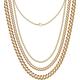 Silvadore 2mm Mens 18k Gold Plated Chain CUBAN Link Necklace - Solid Silver Stainless Steel Base - Real Pure Filled Layer Dainty Curb - Women Boy Simple Jewellery Gift - 61cm / 24 inch