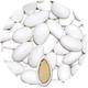 EinsSein 4kg Sugared Almonds Gracile midi white matt Wedding sugar sweets almond dragees baptism dragee cake balls candy coated sweet for weddings favours gift box sugred fillers chocolate chocolates