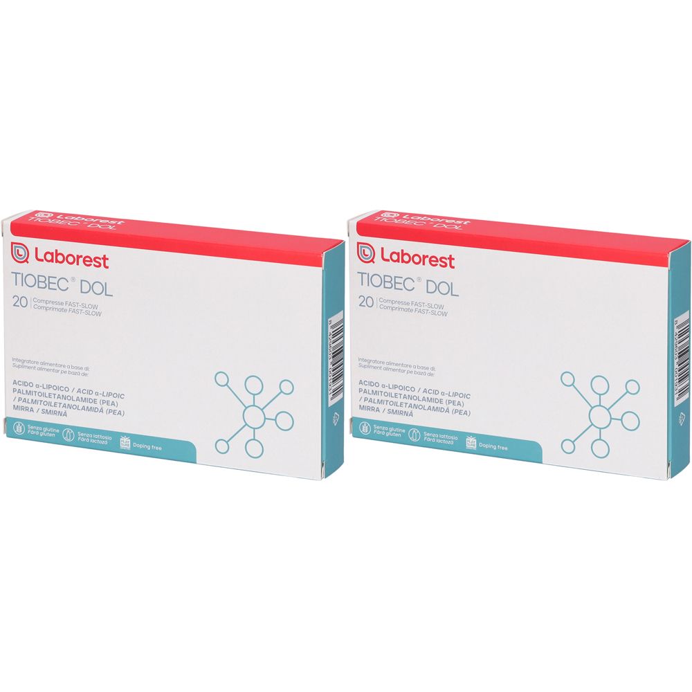Laborest® Tiobec® Dol Fast-Slow Compresse Set da 2 2x20 pz
