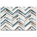 Blue/Green 30 x 20 x 0.3 in Kitchen Mat - CounterArt Painted Chevron Decorative Comfort Floor Mat Foam | 30 H x 20 W x 0.3 D in | Wayfair 133-00333