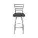 Holland Bar Stool Jackie Swivel Stool Upholstered/Metal in Gray/Black | Bar Stool (30" Seat Height) | Wayfair 41030AN008