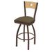 Holland Bar Stool 830 Voltaire Swivel Bar & Counter Stool Upholstered/Metal in Black/Blue/Brown | Counter Stool (25" Seat Height) | Wayfair