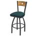 Holland Bar Stool 830 Voltaire Swivel Bar & Counter Stool Upholstered/Metal in Black/Blue/Brown | Counter Stool (25" Seat Height) | Wayfair