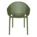 AllModern Farrah Stacking Patio Dining Armchair Plastic/Resin in Green | 32 H x 21.25 W x 23.6 D in | Wayfair C60A0E5847314F099F04293D1F87EDA9