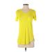 Joe Fresh Short Sleeve T-Shirt: Yellow Tops - Women's Size Small