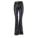 Cello Jeans Faux Leather Pants - High Rise Flared Leg Boot Cut: Black Bottoms - Women's Size 11