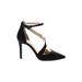 Jessica Simpson Heels: Strappy Stiletto Chic Black Print Shoes - Women's Size 7 1/2 - Pointed Toe