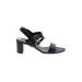 VANELi Heels: Slingback Chunky Heel Casual Blue Print Shoes - Women's Size 9 - Open Toe