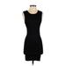 Bebe Casual Dress - Mini Scoop Neck Sleeveless: Black Solid Dresses - Women's Size P