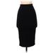 ASOS Casual Midi Skirt Calf Length: Black Print Bottoms - Women's Size 00