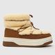PAJAR janie low snow boots in brown & white