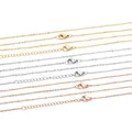 5pcs/lot 316L Stainless Steel 1 1.5 2mm Steel Tone Gold Rose Gold Chain Necklace 40 45 50 60cm Long