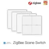 Tuya ZigBee Smart Scene Switch 4 Gang 12 Scene Smart Home Scene Switch Button Support Smart Life App