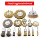 6mm Shank Dia 10-100mm Copper Plated Wire Brush Stainless Steel Wire Brush Wheel Brushes Polishing