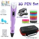 3D Print Pen Set forChildren DIY Pens Kids Birthday Creative Gift Toys with Power Adapter 12Colors