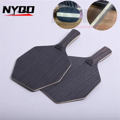 Sechseck reines Holz Ebenholz Material Tischtennis klinge 5 Schichten Popla Tischtennis schläger zum Trainieren Image