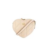 Heart Quilted Leather Crossbody Bag