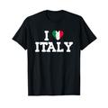 I Love Italy | Italienische Herzflagge | Rom Florenz patriotisch T-Shirt