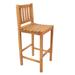 Teak Wood Outdoor Bar-Height Chair - 43" H