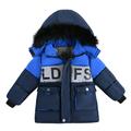 Eashery Boys Winter Puffer Jacket Little Big Boys Spring Autumn Denim Jacket Fall Winter Clothes Jackets for Boys (Blue 4 Years)