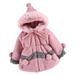 Eashery Girls Windbreaker Jacket Girls Winter Jacket Coat Long Sleeve Cotton Pullover Girls Jacket (Pink 3-4 Years)