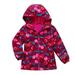 Eashery Girls Windbreaker Jacket Girls Winter Jacket Coat Lightweight Pullover Top Girls Outerwear Jackets (Red 5-6 Years)