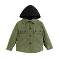Eashery Boys Winter Jacket Print Water-Resistant Jacket Baby Boys Girls Top Boys Outerwear Jackets (Green 12-18 Months)