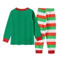 LYCAQL Toddler Boy Clothes Xmas Kids Toddler Baby Boys Girls Letter Long Sleeve Cartoon Tops Striped Pants Boys (Green 3-4 Years)