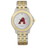 Men's Arizona Diamondbacks Silver Dial Two-Tone Wristwatch