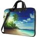 Laptop Shoulder Bag Carrying Case Beach Sunset Tranquil Print Computer Bags