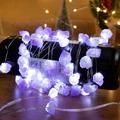 Decorative Lights Amethyst LED String Lights Battery Operated with 10 ft 30 LEDs Natural Crystal String Lights for Bedroom Party Indoor Birthday Wedding Decor Valentine s Day Gift