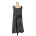 Mossimo Casual Dress - Mini Scoop Neck Sleeveless: Black Color Block Dresses - Women's Size Large