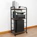 LUCKUP 3-Tier Printer Stand with Storage Large Printer Shelf Movable Printer Table Computer Tower Stand CPU Stand Shredder Stand with Adjustable Shelf Home Office Printer Stand