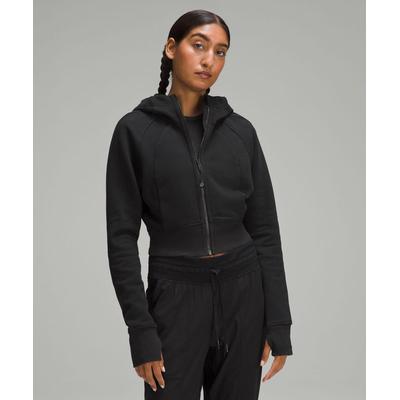 Scuba Full-zip Cropped Hoodie - Color Black - Size...