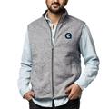 Men's League Collegiate Wear Heather Gray Georgetown Hoyas Saranac Full-Zip Vest