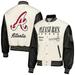 Men's PLEASURES White Atlanta Braves Full-Snap Varsity Jacket