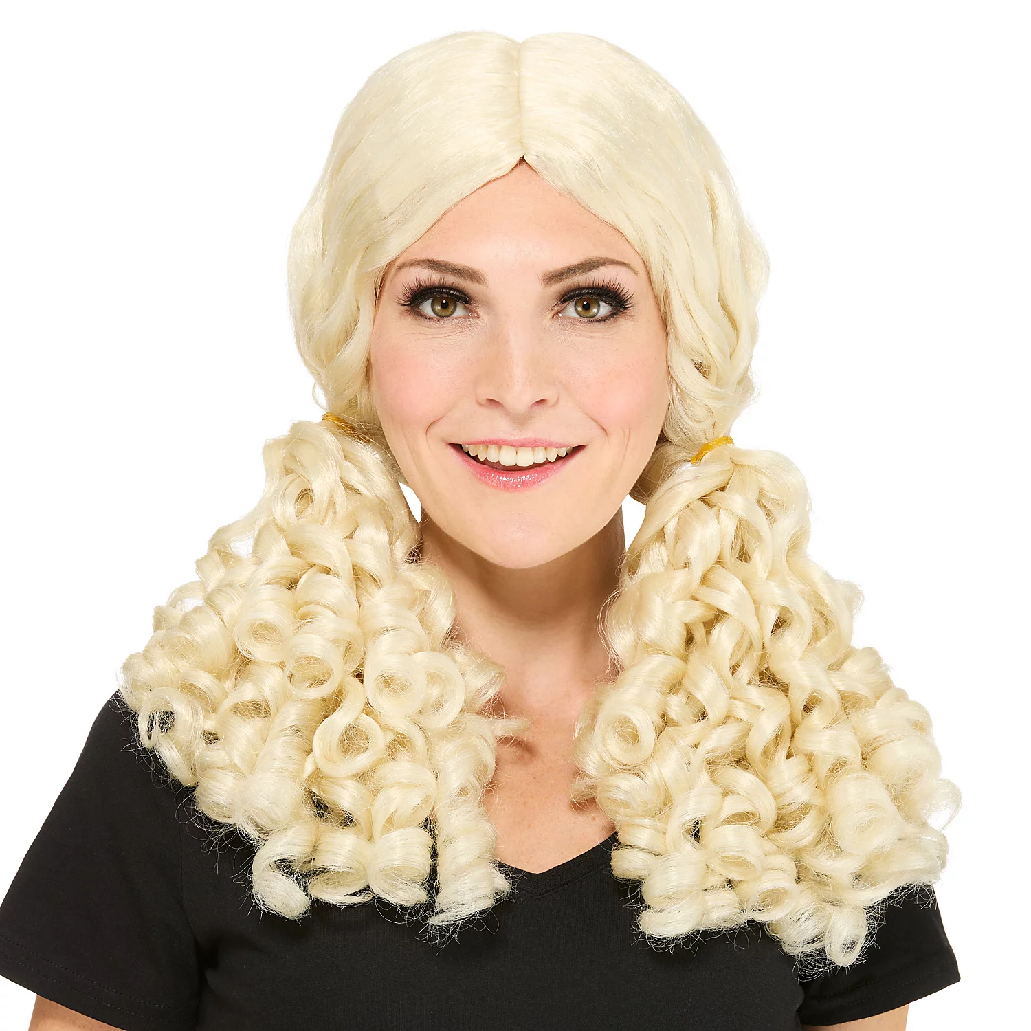 Lockenperücke Zöpfe, blond